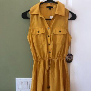 Bebop Yellow Shirt Dress